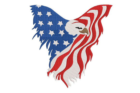 American Flag 2nd Version: A Thoughtful Embroidery Gift Design