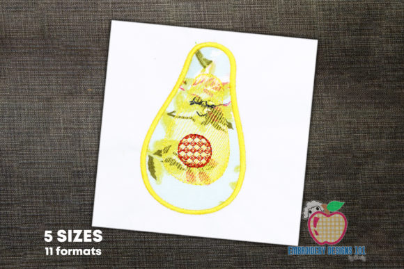 Avocado Applique: A Fresh, Versatile Embroidery Design for Small Shops