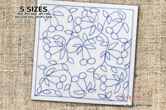 Cherry Pattern: A Versatile Embroidery Design for Small Creative Businesses