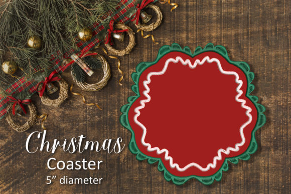 Christmas Coaster: A Thoughtful Embroidery Design for Personalized Gifts