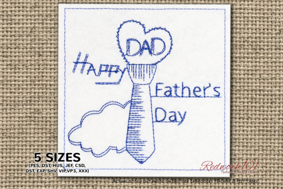 DAD Tie: A Heartfelt Embroidery Design for Meaningful Gifts