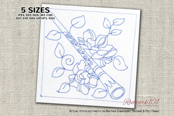 Didgeridoo Bluework: A Thoughtful Embroidery Design for Meaningful Gifts