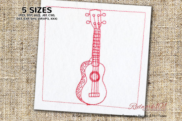 Ukulele Guitar Embroidery Design Review