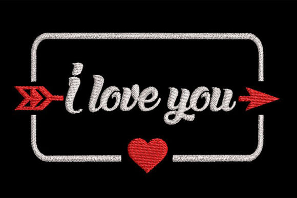Words I Love You and a Heart in a Frame